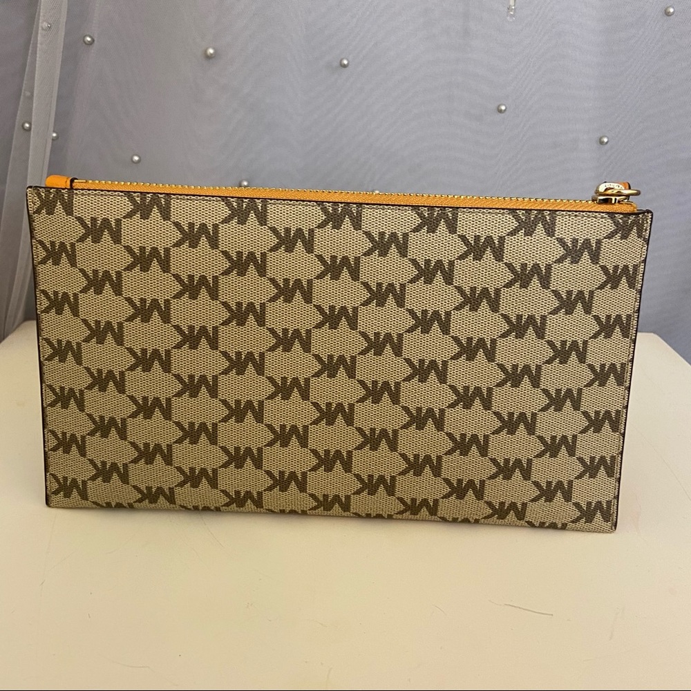Michael Kors Brown and Yellow Wristlet - Picture 2 of 2